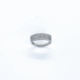 9ct White gold 0.75ct Diamond half eternity ring.