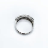 9ct White gold 0.75ct Diamond half eternity ring.