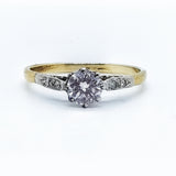 18ct Yellow gold diamond solitaire ring 0.55ct