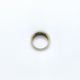 18ct Yellow gold double row diamond half eternity ring 1ct