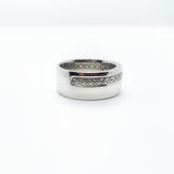 18Ct white gold diamond band.