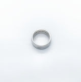 18Ct white gold diamond band.