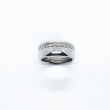 18Ct white gold diamond band.