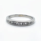 18ct White gold mixed cut diamond half eternity ring 0.25ct