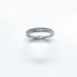 18ct White gold mixed cut diamond half eternity ring 0.25ct