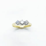 18ct Yellow gold trilogy ring 0.85ct.
