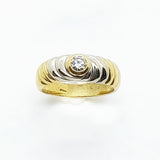 14ct Mixed yellow & white gold Diamond solitaire 0.25ct.