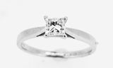 Princess Cut 0.30ct Diamond Solitaire in 18ct White Gold