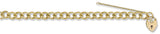 9ct Yellow Gold Curb & Padlock 7" Charm Bracelet (28g)