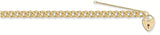 9ct Yellow Gold Curb & Padlock 7" Charm Bracelet (41g)