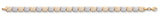 9ct Yellow & White Gold 7" Greek Key Bracelet (3.7g)