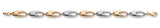 9ct Yellow & White Gold Fancy 7" Bracelet (6.5g)