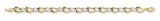 9ct Yellow & White Gold Fancy Oval Linked 7" Bracelet (4.1g)