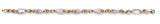 9ct Yellow & White Gold Fancy Oval Linked 7" Bracelet (3.4g)