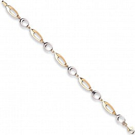 9ct Yellow & White Gold Fancy Link 7