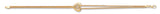 9ct Yellow Gold Two Stranded Heart Centre 7" Ladies Bracelet (3.3g)