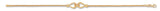 9ct Yellow Gold Double Hook 7" Ladies Bracelet (3g)