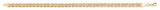 9ct Yellow Gold Hollow Link 7" Ladies Bracelet (3.2g)