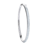9ct White Gold 0.86ct Pave Set Diamond Bangle