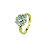 18ct Yellow Gold 0.65ct Diamond Flower Cluster