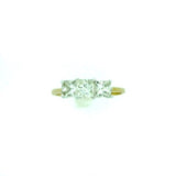 18ct Yellow Gold 1ct Diamond Princess Cut Trilogy