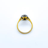 18ct Yellow gold diamond cluster ring 0.58ct.