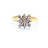 18ct Yellow gold cluster ring 0.25ct