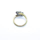 18ct Yellow gold diamond trilogy ring 0.50ct.