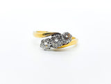 18ct Yellow gold diamond trilogy ring 0.50ct.