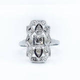 14ct & Platinum Diamond dress ring 0.75ct