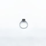 18ct White gold 0.70ct cluster ring