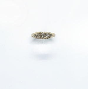 Antique 18ct yellow gold diamond ring 0.50ct.