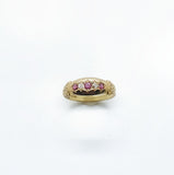 18ct Yellow gold Diamond and Ruby ring.