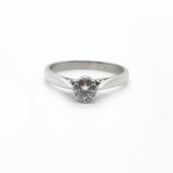 14ct White gold and platinum diamond solitaire ring 0.40ct
