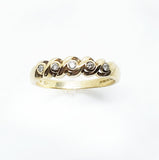9ct Yellow gold diamond half eternity ring 0.10ct