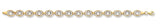 9ct Yellow & White Fancy Oval Linked 7" Bracelet (4g)