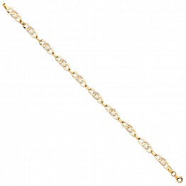 9ct Yellow Gold Entwined Links Bracelet (4.3g)