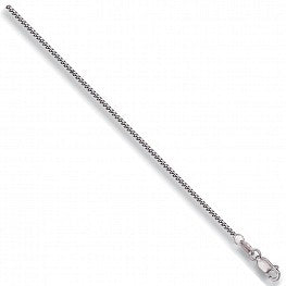 9ct White Gold Traditional Classic Curb Chain