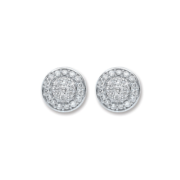 18ct White Gold 0.25ct Diamond Stud Earrings