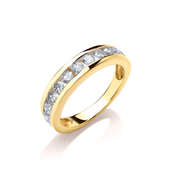 18ct Yellow Gold 0.75ct Diamond Eternity Ring