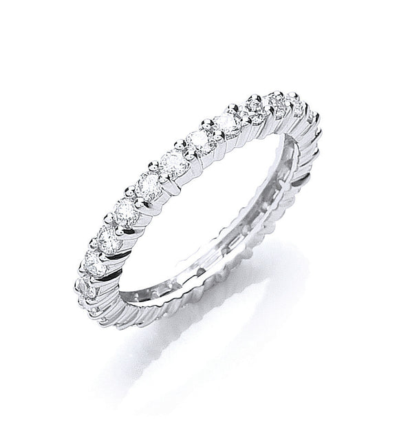 Platinum 1.00ct G/H-Vs Full Diamond Eternity Ring