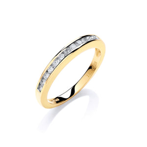18ct Yellow Gold 0.25ct Diamond Eternity Ring