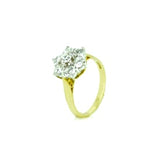 18ct Yellow Gold 1ct Diamond Flower Cluster Ring